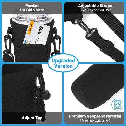 Royal Caribbean Cruise Essentials 2025 – 2‑Pack Neoprene Drink Sling + Cruise Card Holder, Hands‑Free Cup Holder for Royal Caribbean