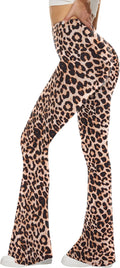 Sundwudu Black Flare Yoga Pants - Soft High Waist Bootcut Leggings for Tall Women