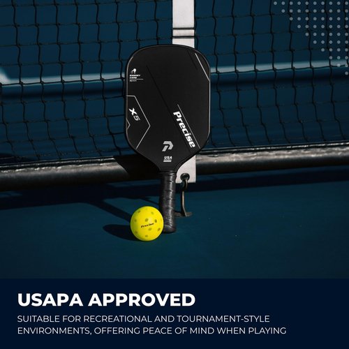PRECISE Pickleball Balls – Outdoor A 40 Model with 40 Holes – USAPA Approved – Durable Flight Design – Pack of 12 - Yellow