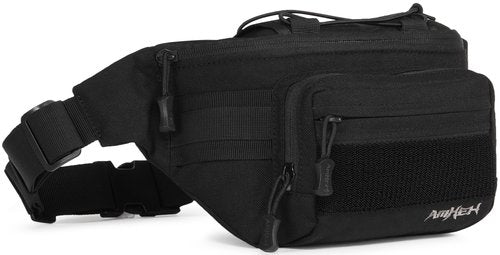 AMHEH 3.5L Tactical Fanny Pack for Men – Crossbody Waist Bag for Everyday Carry & Weekend Travel, Fits 28"-50" Waists (Black)