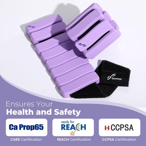 Sportneer Ankle & Wrist Weights Set of 2 (2LB Each) for Women Men Comfortable Arm Leg Weight for Pilates, Running, Walking, Workout, Yoga, Water Aerobics, Pool Exercises