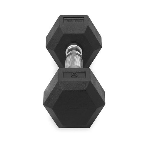 Dumbbells Hand Weights Set of 2-8 lb Rubber Hex Chrome Handle Exercise & Fitness Dumbbell for Home Gym Equipment Workouts Strength Training Free Weights for Women, Men