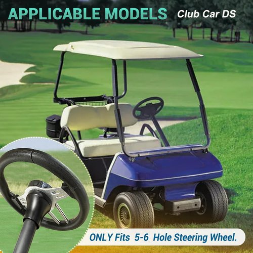 DRIVE UP Golf Cart Steering Wheel Adapter for Club Car DS Golf Cart-Black