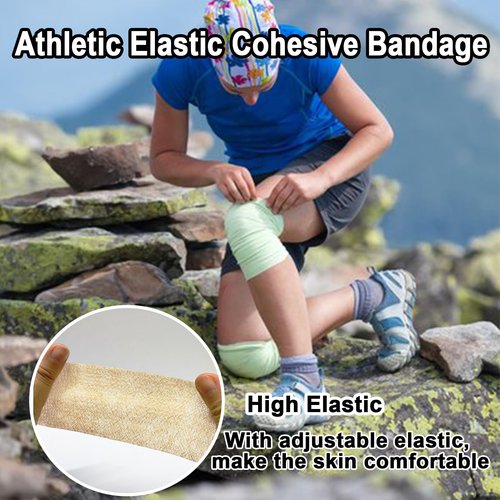 ailixinda 72 Pack Self Adhesive Bandage Wrap,2" x 5 Yards Self Adherent Wrap,Athletic Elastic Breathable Cohesive Bandage Wrap for First Aid,Sports,Wrist Ankle Swelling Sprains,Vet Wrap,24 Colors