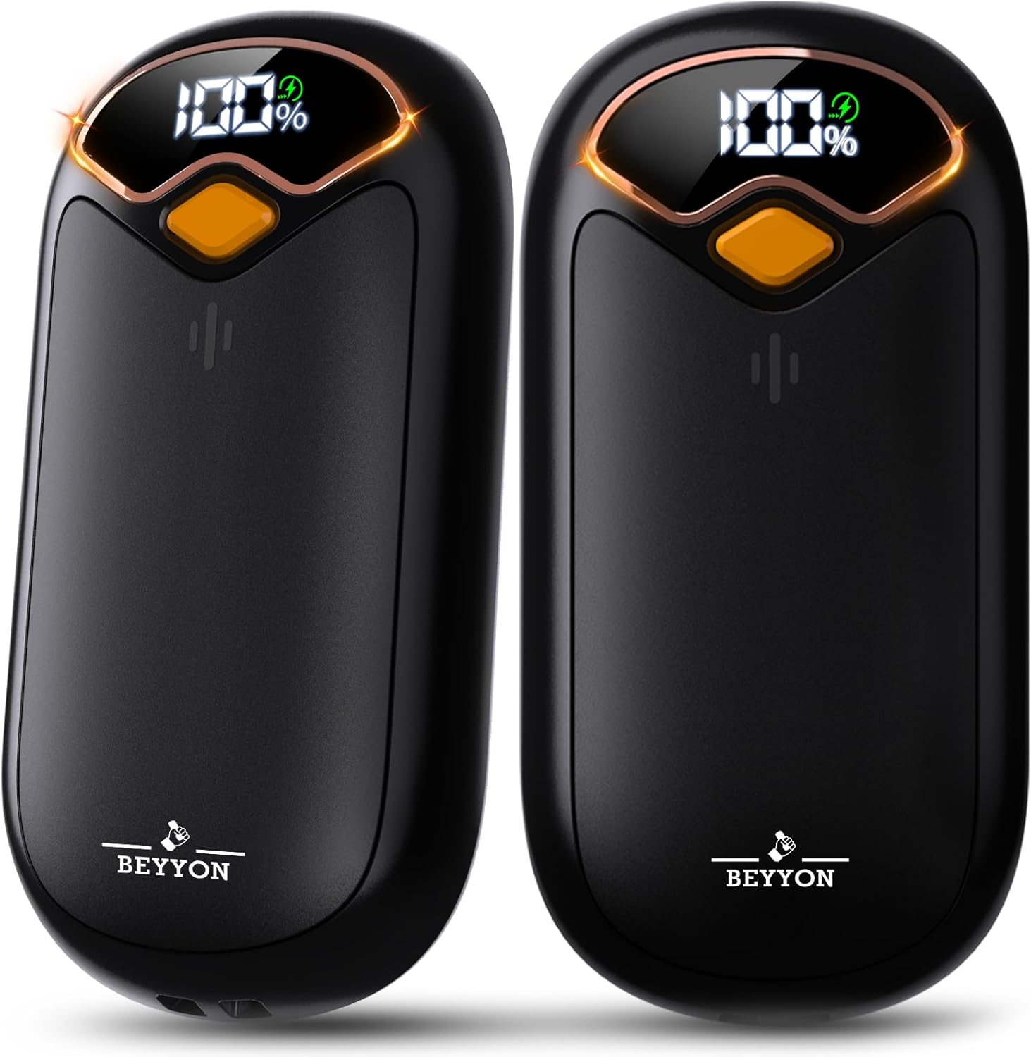 Skiennix Rechargeable Hand Warmers - 2 Pack with LED Display, 4 Heat Levels, USB Portable | Ideal for Golf, Camping, Gifts