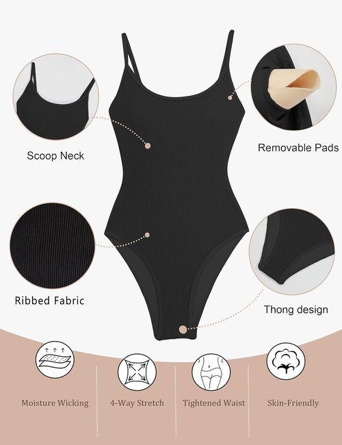 BMJL One Piece Swimsuit - Slimming Scoop Neck Design for Long Torsos | Cheeky Swimwear