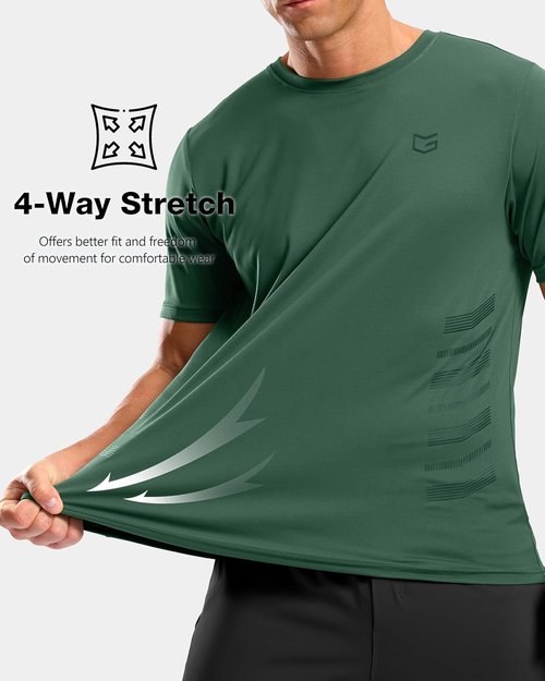 G Gradual Men's Athletic Running Shirts - Lightweight Moisture-Wicking Quick-Dry T-Shirts | Short Sleeve Gym Tops
