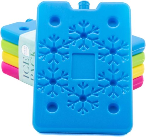 BLUE ELE Reusable Ice Packs - Slim & Lightweight Freezer Packs for Lunch Boxes | 4 Pack, Multi-Colored