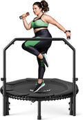BCAN BT2 Mini Rebounder Trampoline - 450/550LBS Capacity, Adjustable Handle, Indoor/Outdoor Fitness - 40IN/48IN