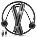 Bisonbody Smart Jump Rope Fitness Skipping Rope with App – 2 Function Modes – Classic 3m Rope & Ropeless Shortballs – Bluetooth Skipping Rope with Fitdays+ App for Seamless Progress Tracking