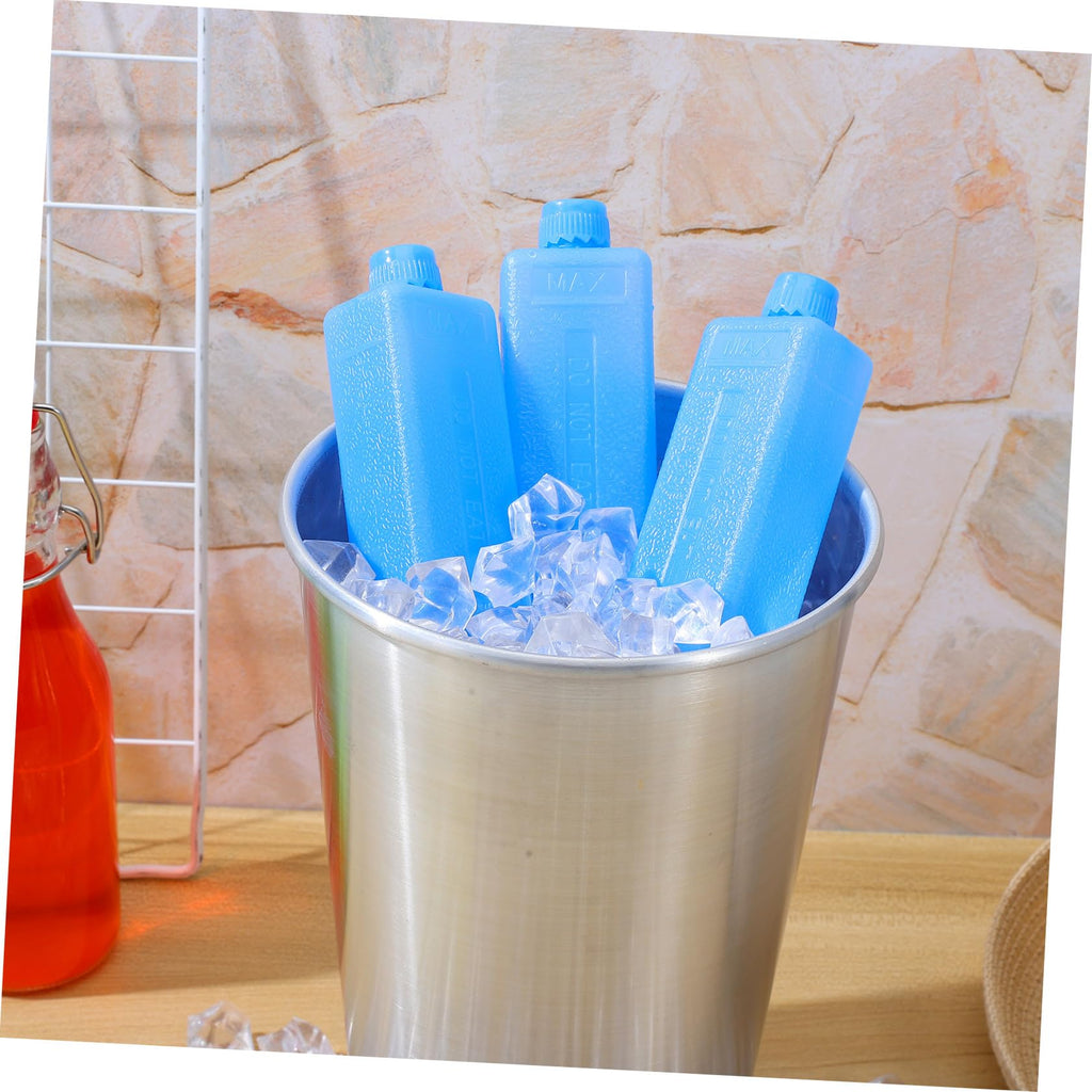 Yardwe Ice Crystal Box 4 Pack Reusable Portable Ice Packs for Air Conditioner Coolers and Lunch Boxes Leak-Resistant Rubber Material Mini Size for Home and Outdoor Use