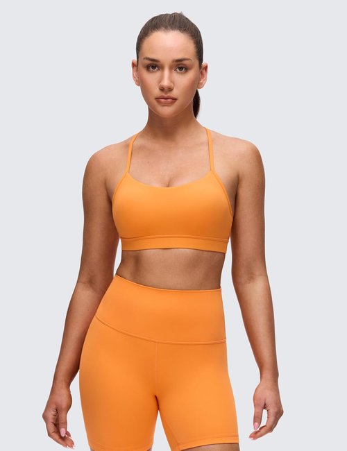 CRZ YOGA Y-Back Sports Bra for Women - Padded Racerback, Low Impact Workout Top | Butterluxe Fabric