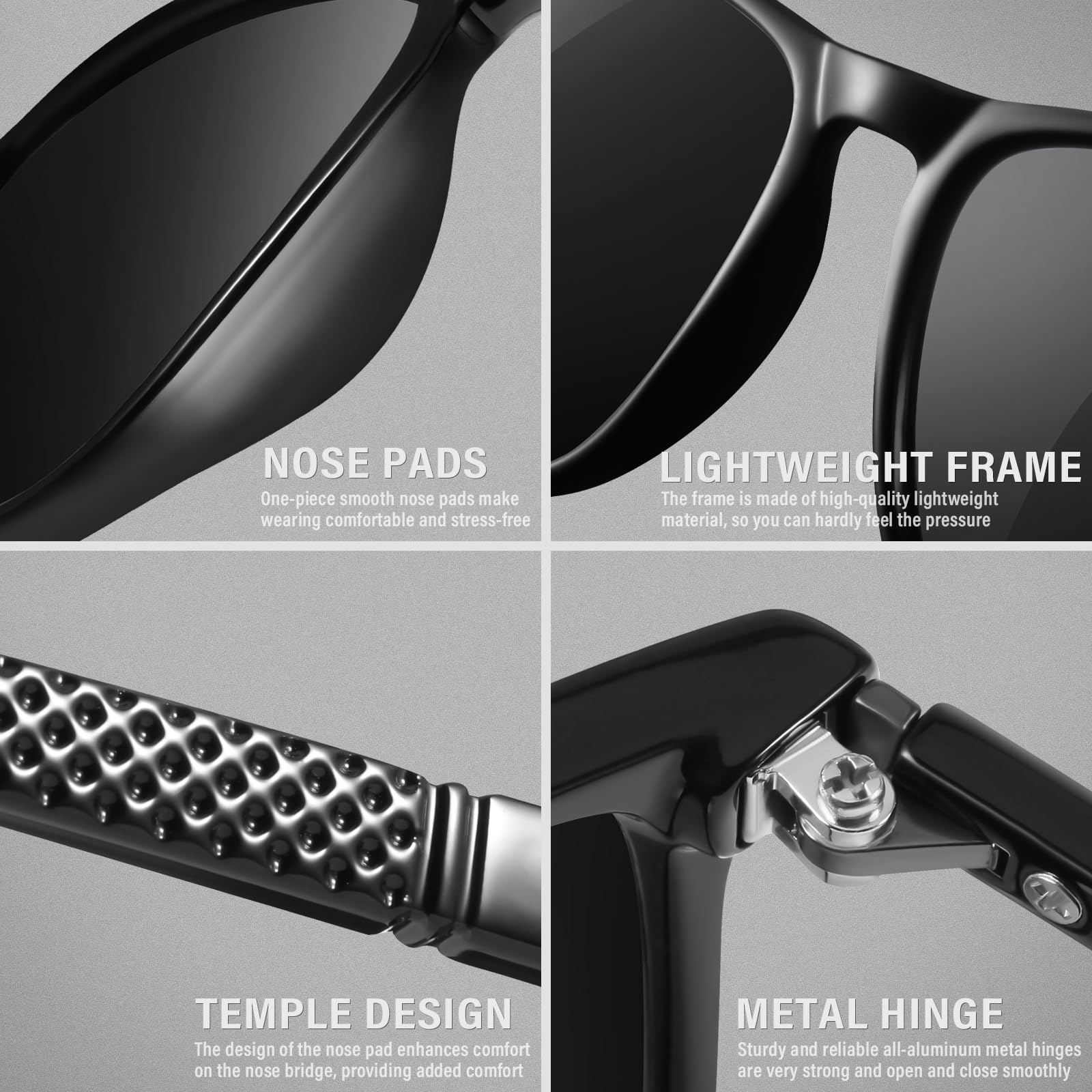 YDAOWKN Polarized Sunglasses for Men, Lightweight Sun Glasses With UV Protection for Driving Fishing Golf