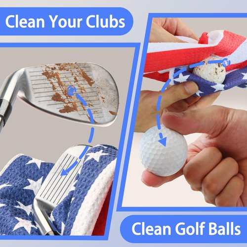 Magnetic Golf Towels for Golf Bags, Funny Golf Towels for Men & Women, Industrial Strength Magnet for Strong Hold to Golf Carts or Clubs