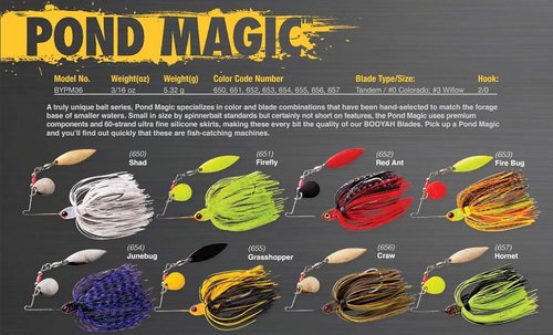 BOOYAH Pond Magic Spinner Bait - Small Water Bass Fishing Lure for Enhanced Catching Power