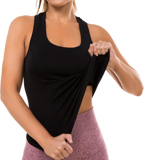 MathCat Seamless Workout Tops for Women - Sleeveless Racerback Athletic Tank | XS-L Sizes