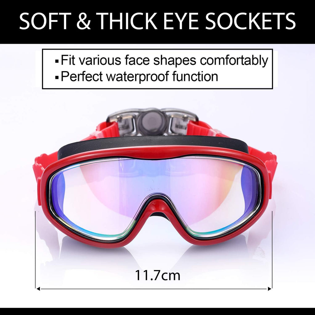 Skiennix Kids Swim Goggles - Comfortable Swimming Glasses for Ages 3 to 15 | 2-Pack Set