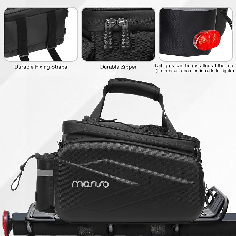 Insulated Bicycle Rack Bag with Cooler - Rear Seat Trunk Bag, Waterproof