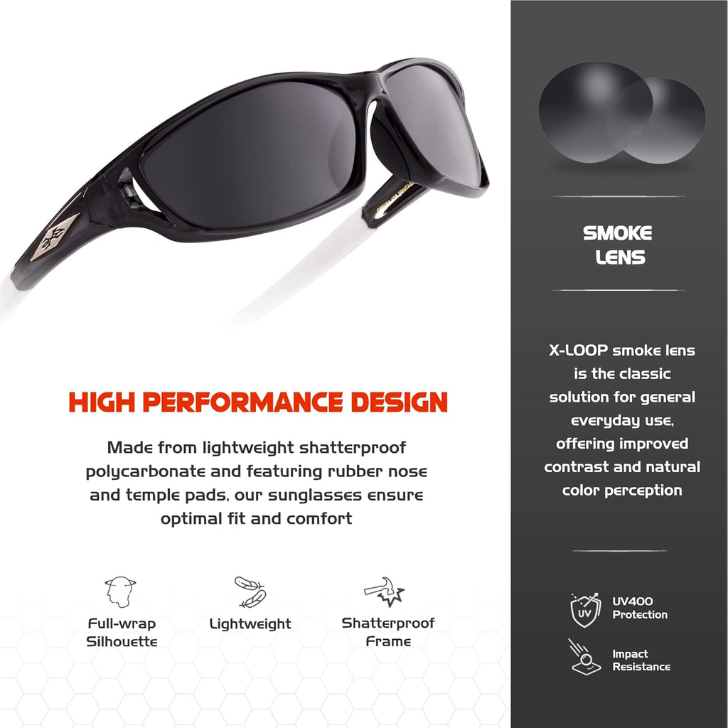 X LOOP Polarized Sports Sunglasses - UV400 Protection for Men | Ideal for Baseball, Running, Cycling, Golf