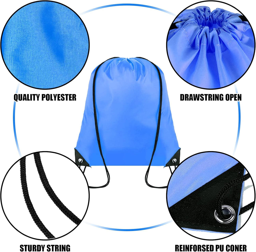Skiennix Drawstring Backpack - 20 Pack Cinch Sackpacks for Gym, Parties, and Travel - 20 Colors Available