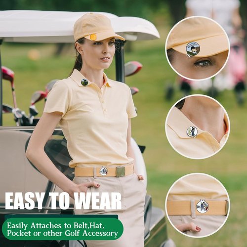 Aikiprety Cracker Golf Ball Marker, Premium Golf Accessories & Funny Golf Gifts for Men Women Golfers (Cracker and Happy 5pcs)