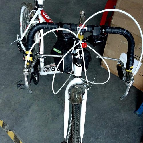 Bike Double Brake Levers Aluminum Alloy Road Bicycle Handbrakes Silver, SCB001-SL