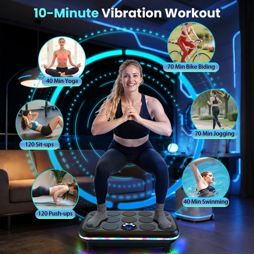 AXV Vibration Plate - Full Body Shaker Exercise Machine for Weight Loss | Pebble Color