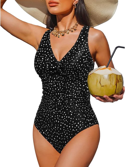 Holipick One Piece Swimsuit - Tummy Control & Push-Up Design for Full Coverage | Slimming Swimwear