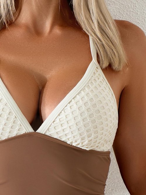 B2prity One Piece Swimsuit - Tummy Control Ruched Design | V-Neck Slimming Bathing Suit