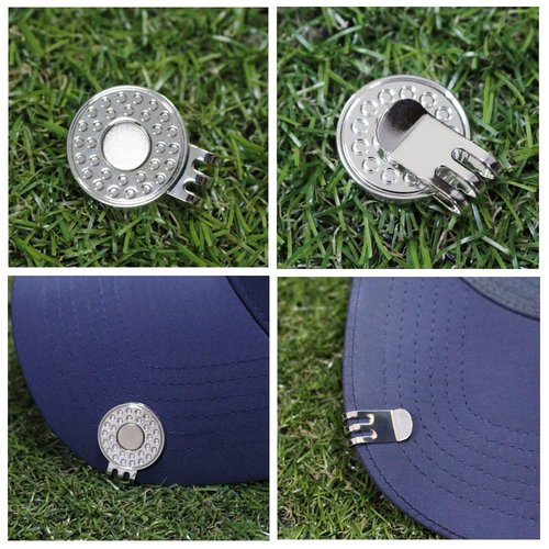 GOLTERS Golf Hat Clip Strong Magnet Value 3 6 Pack Set, Iron Cap Clips with Nickel Craft for Men Women Golfer (6 PCS)
