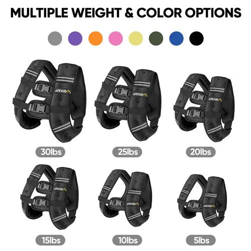 APEXUP 10lbs/Pair Adjustable Ankle Weights + Weighted Vest Men 20lbs Weights
