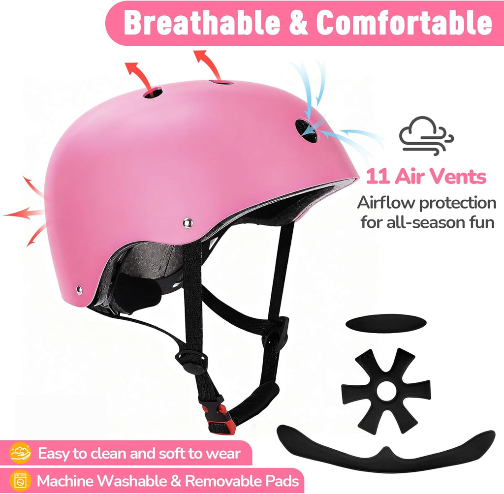 Skiennix Kids Bike Helmet - Adjustable Lightweight Safety for Ages 1-14 | Multi-Sport Use