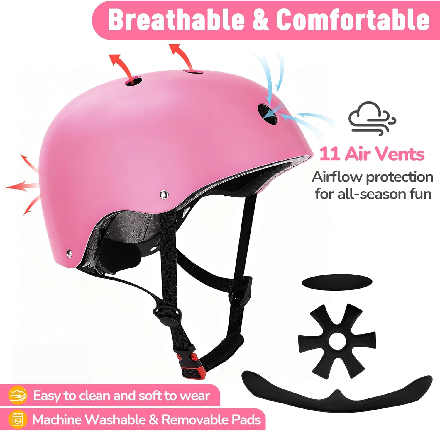 Skiennix Kids Bike Helmet - Adjustable Lightweight Safety for Ages 1-14 | Multi-Sport Use