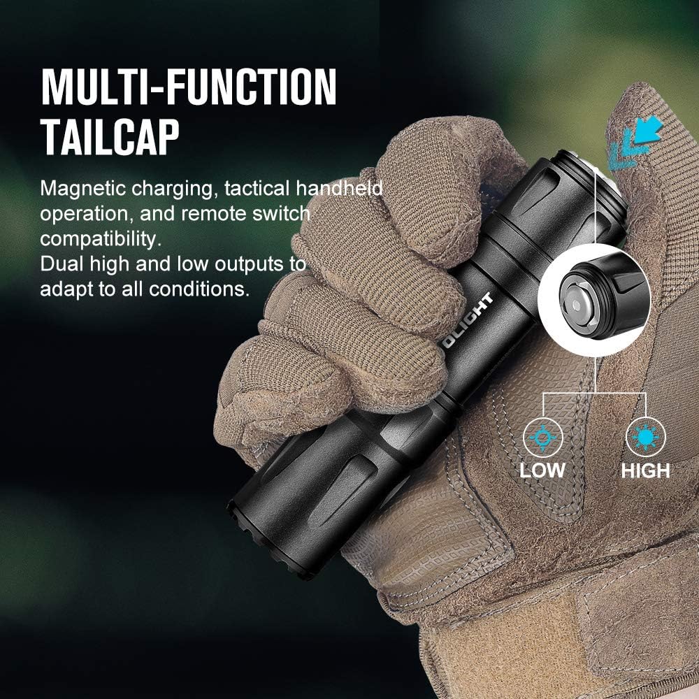 OLIGHT Odin Mini Weaponlight - 1250 Lumens Ultra Compact Rechargeable with Remote Switch | Mlok Mount Included