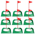 FINGER TEN Golf Putting Cup with Numbered Flag Design Value 6 or 9 Pack, Durable Plastic Practice Cups Golf Training Aids, Lightweight Easy to Carry for Office Backyard Indoor Outdoor (Green-9 Pack)