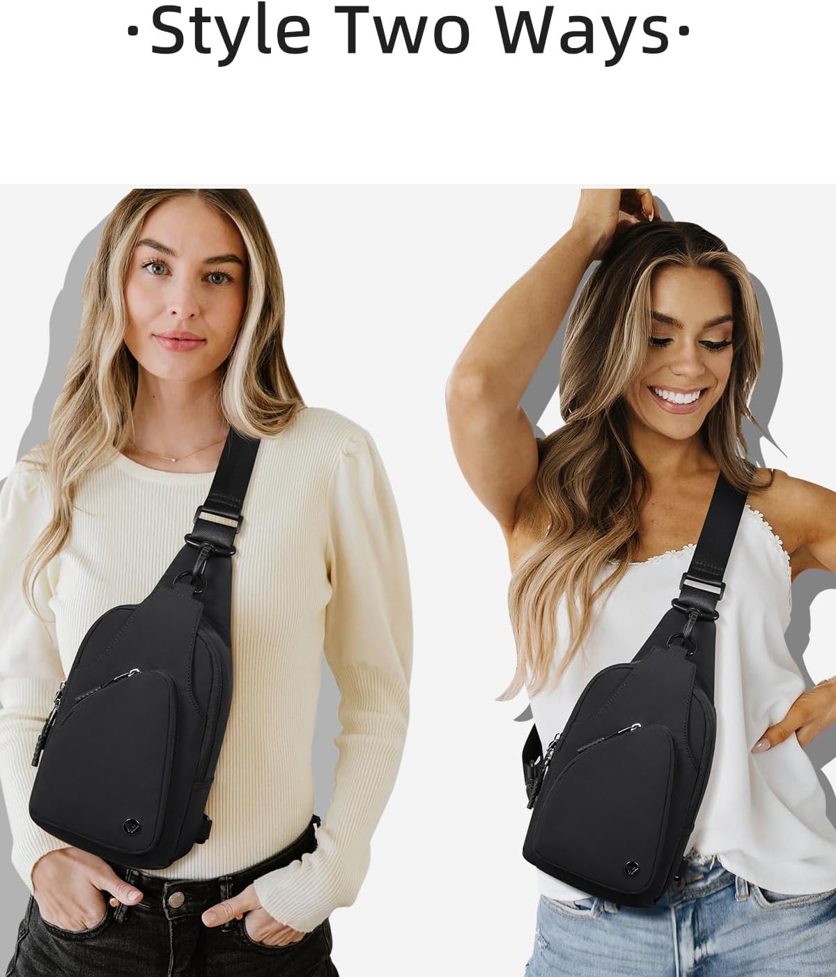 Westbronco Small Sling Bag - Lightweight Nylon Crossbody Backpack for Women | Ideal for Travel & Daily Use