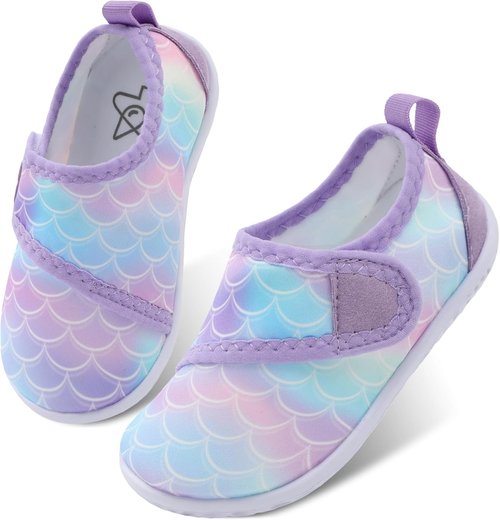 LeIsfIt Toddler Water Shoes - Breathable Quick-Dry Aqua Socks for Beach & Pool | Kids Swim Shoes