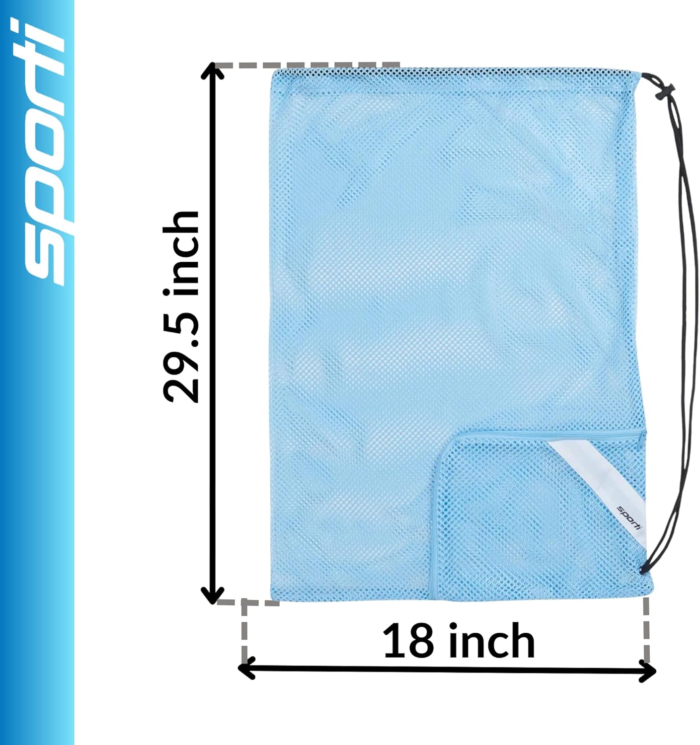 Sporti Mesh Drawstring Swim Bag - Lightweight Backpack for Swimmers | Ideal for Beach Use