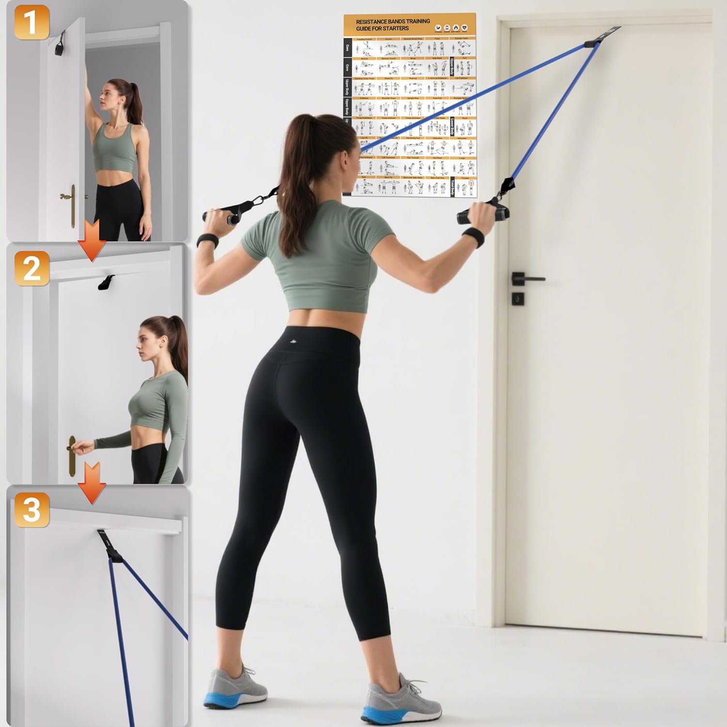 Readaeer Resistance Bands - Versatile Exercise Bands with Handles for Home Gym & Outdoor Workouts