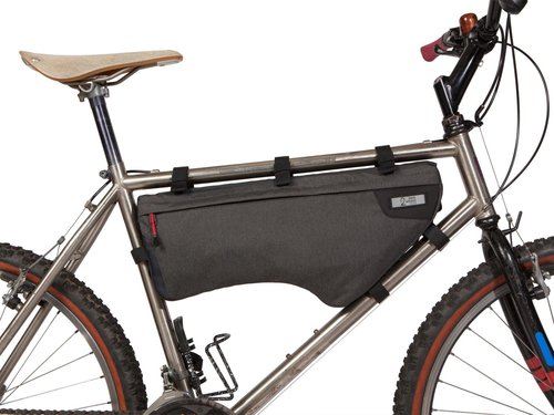 Two Wheel Gear - Mamquam Large Bicycle Frame Bag (6 Liter) - Water Resistant, Adjustable - Designed for Commuting and Touring - Graphite Grey