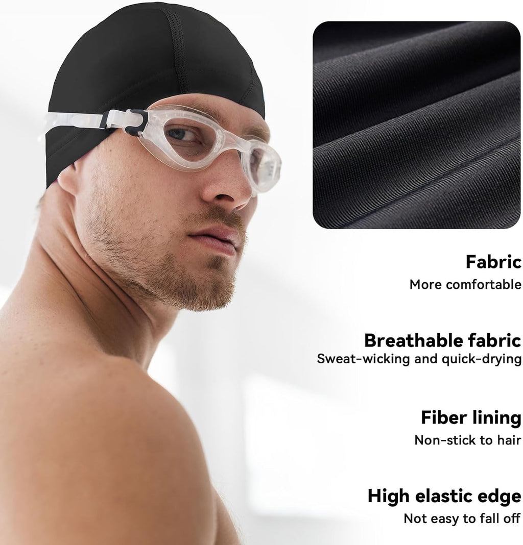 Skiennix Swim Cap - High Stretch Fabric for Men & Women | Comfortable Fit, Non-Waterproof
