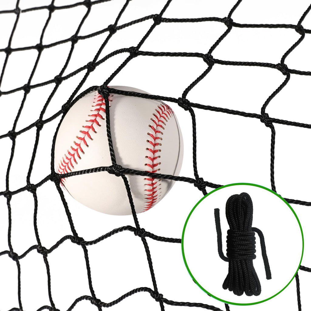 Wiseek Baseball Softball Backstop Nets, Heavy Duty Sports Netting Barrier #18 Baseball Netting 10'x10'/10'x20'/15'x15'…