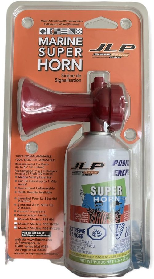 JLP Safety Air Horn - 8 Oz Emergency Horn with 1 Mile Range for Outdoor Activities & Parties