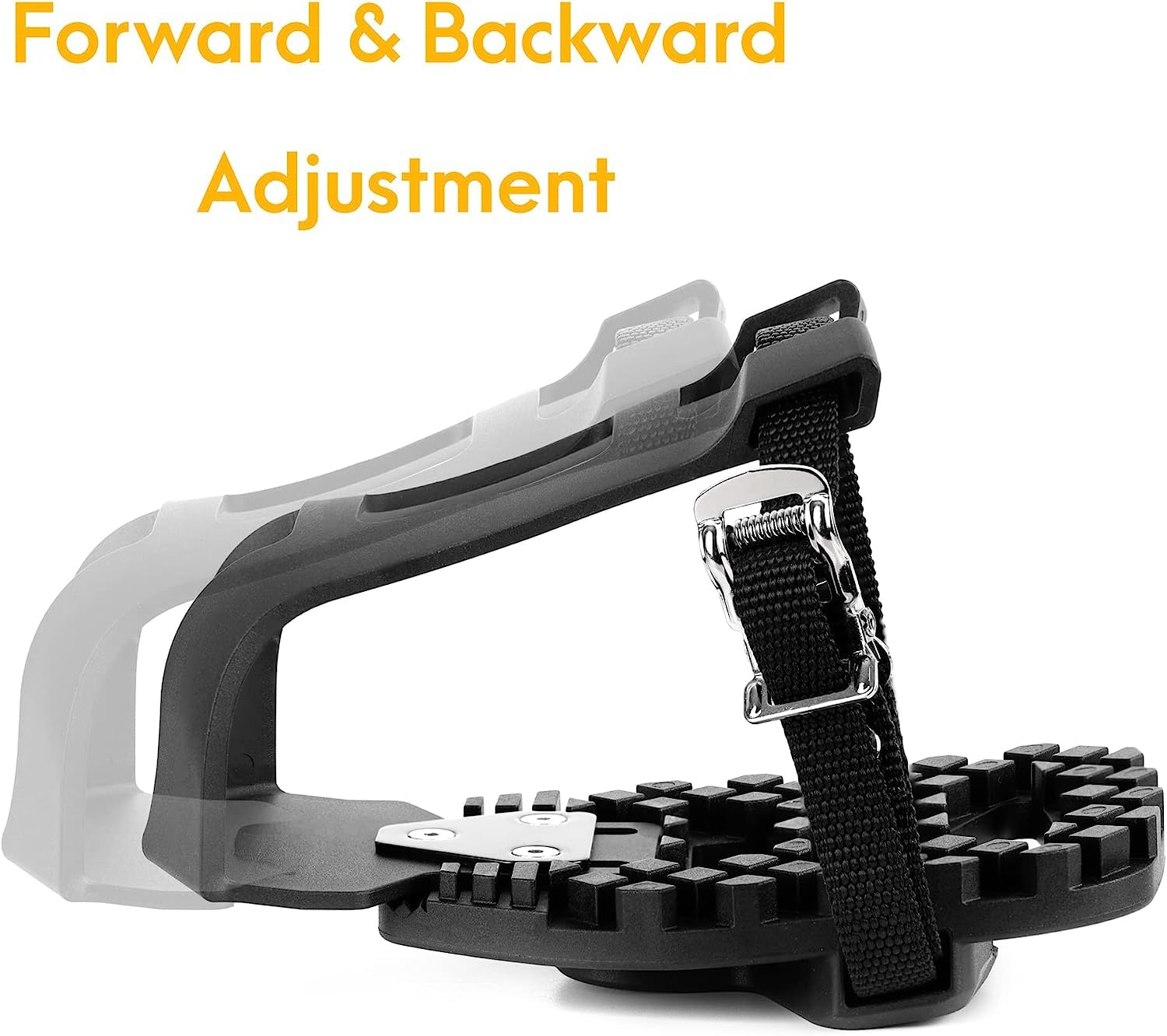 Bike Bicycle Toe Clips Cage ONLY - Compatible with Peloton Bike & Bike+ Pedals Adapters - Convert Look Delta Pedals to Dual Function Pedals - Ride with Sneakers