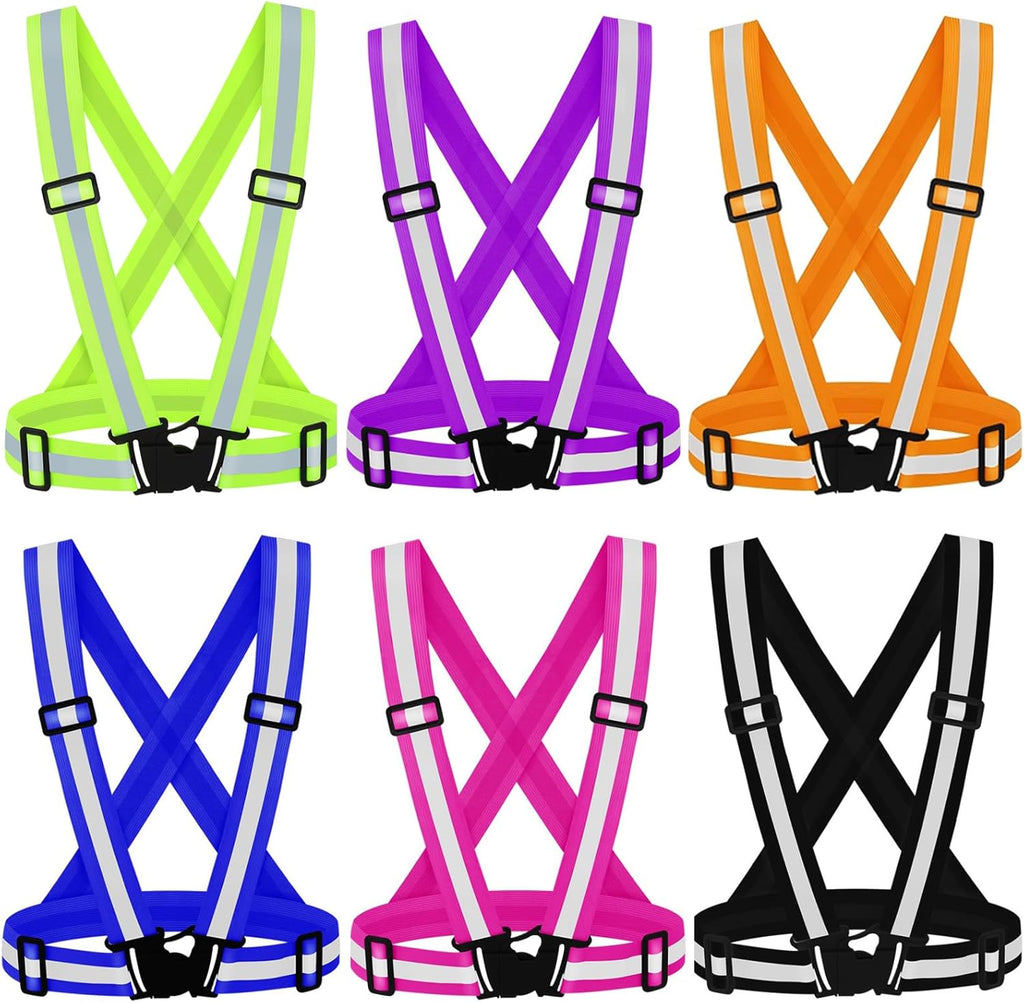 Skiennix Reflective Vest - High Visibility Adjustable Safety Gear for Night Running & Outdoor Activities