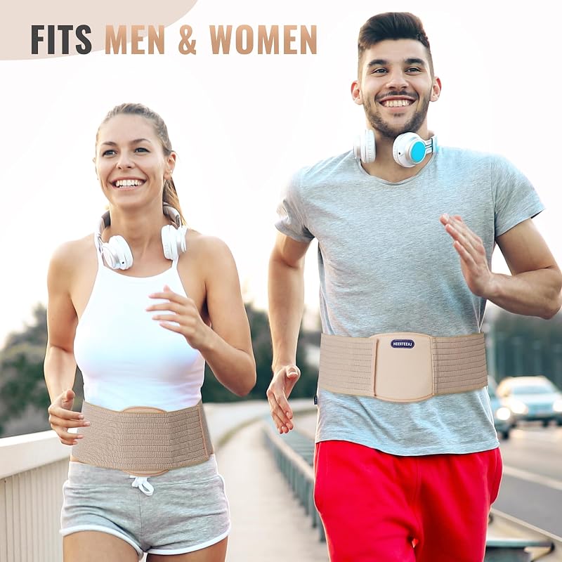 Large Umbilical Hernia Belt for Men & Women – Abdominal Support with 1 Pad