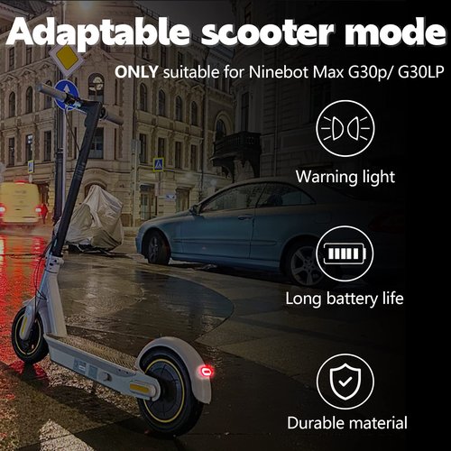 Felixstory Rear Tail Light, Electric Scooter Light Stoplight for Sgeway Ninebot Max G30, Tail Stop Light, Brake Light, Tailing Kit for Ninebot Max G30P Scooter, Taillight Replacement Part Accessory