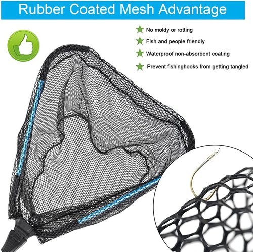 LBW Collapsible Fishing Net - Portable Folding Kayak Net for Freshwater & Saltwater | Ideal for Trout, Catfish, Bass