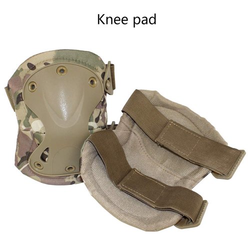 Tactical Combat Knee & Elbow Protective Pads Set for Outdoor CS Paintball Game Cycling Safety Skateboarding Gear Skates Knee Protection Guard Pads (MC03)