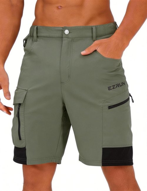 EZRUN Men's Tactical Cargo Shorts - Quick-Dry Outdoor Shorts with Multi-Pockets for Fishing & Travel